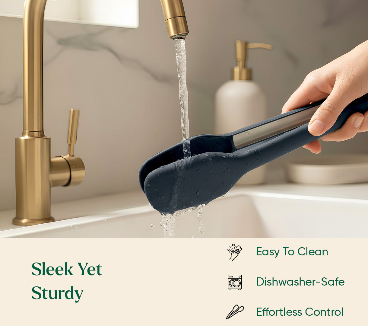 Set of 7 (Ladle, Brush, Flip, Stir, Scrape, Tong, Fish Spatula) - Nilgiri Blue