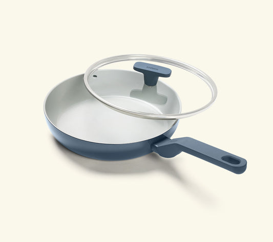 Frypan 24cm with glass lid (2.0) - Nilgiri Blue