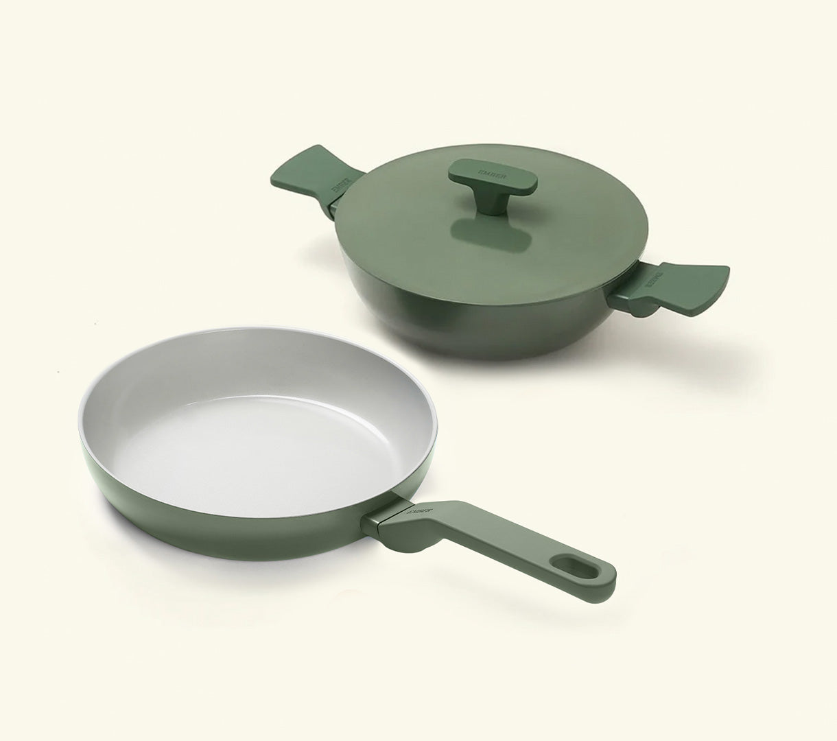 Ember Frypan + Kadai Duo - Coorg Green