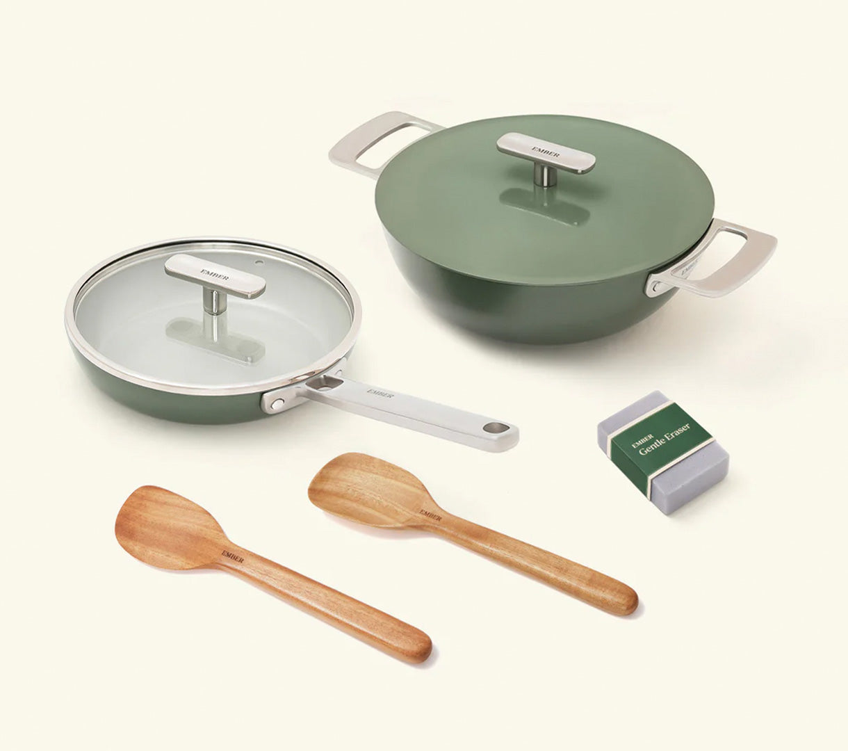 Ember Mini Frypan with glass lid + Kadai Duo