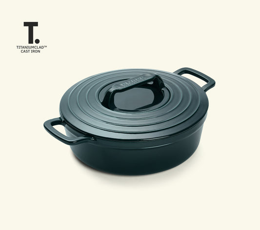 TitaniumClad™  Cast Iron Dutch Oven 27cm - Teal