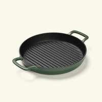 Pre-Seasoned Cast Iron Grill Pan 27cm - Coorg Green