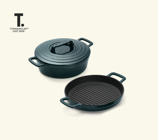 TitaniumClad™ Cast Iron Duo - Teal