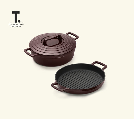 TitaniumClad™ Cast Iron Duo - Wine