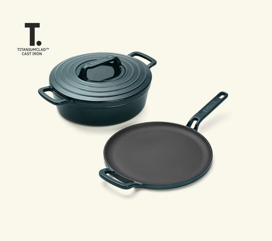 TitaniumClad™ Cast Iron Duo - Teal