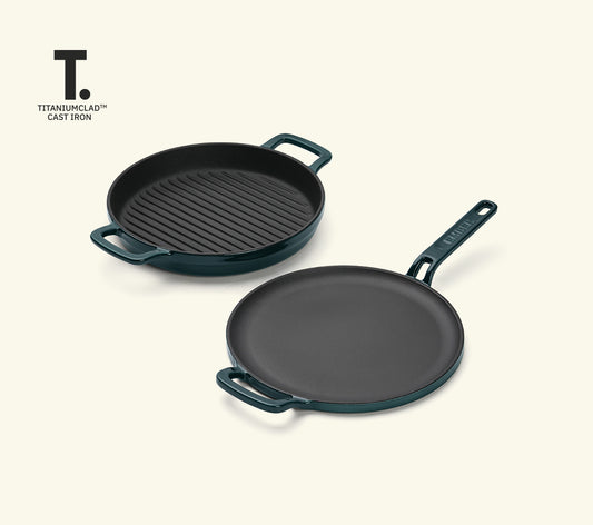 TitaniumClad™ Cast Iron Duo - Teal