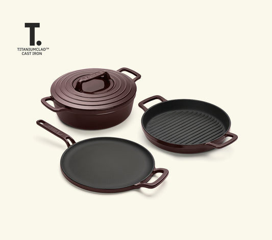 TitaniumClad™ Cast Iron Trio - Wine