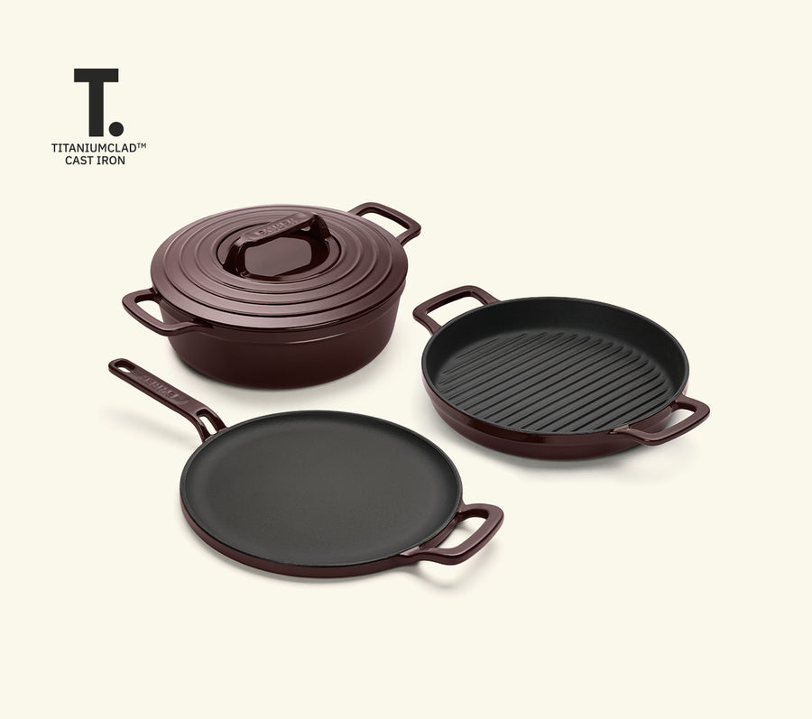 TitaniumClad™ Cast Iron Trio - Wine