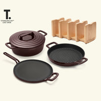 Cast Iron Trio with Storage - Wine