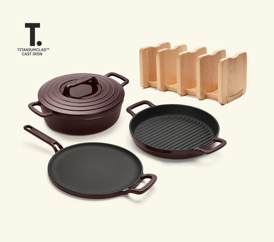 Cast Iron Trio with Storage - Wine