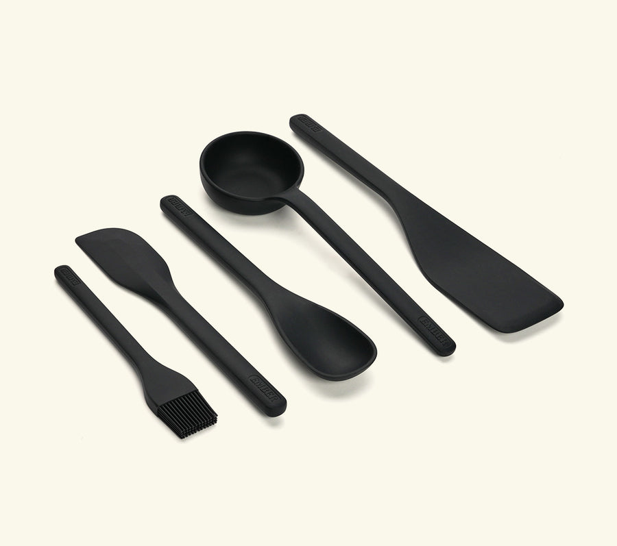 Set of 5 (Ladle, Brush, Flip, Stir, Scrape) - Black