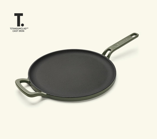 TitaniumClad™  Cast Iron Tawa 27cm - Sage