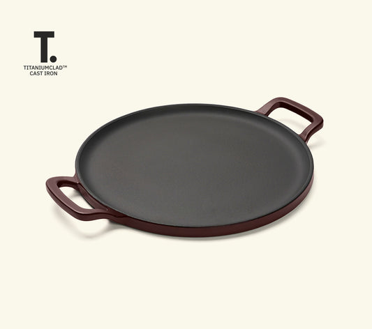 TitaniumClad™  Cast Iron Tawa 30cm - Wine