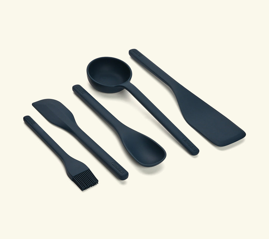 Set of 5 (Ladle, Brush, Flip, Stir, Scrape) - Nilgiri Blue