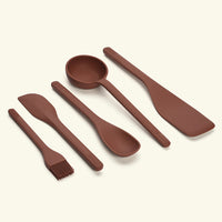 Set of 5 (Ladle, Brush, Flip, Stir, Scrape) - Jaipur Terracotta