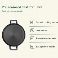 Pre-Seasoned Tawa 30 cm - Nilgiri Blue