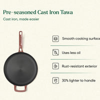 Pre-Seasoned Tawa 27 cm - Jaipur Terracotta