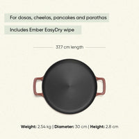 Pre-Seasoned Tawa 30 cm - Jaipur Terracotta