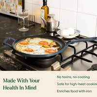 Pre-Seasoned Tawa 27 cm - Nilgiri Blue