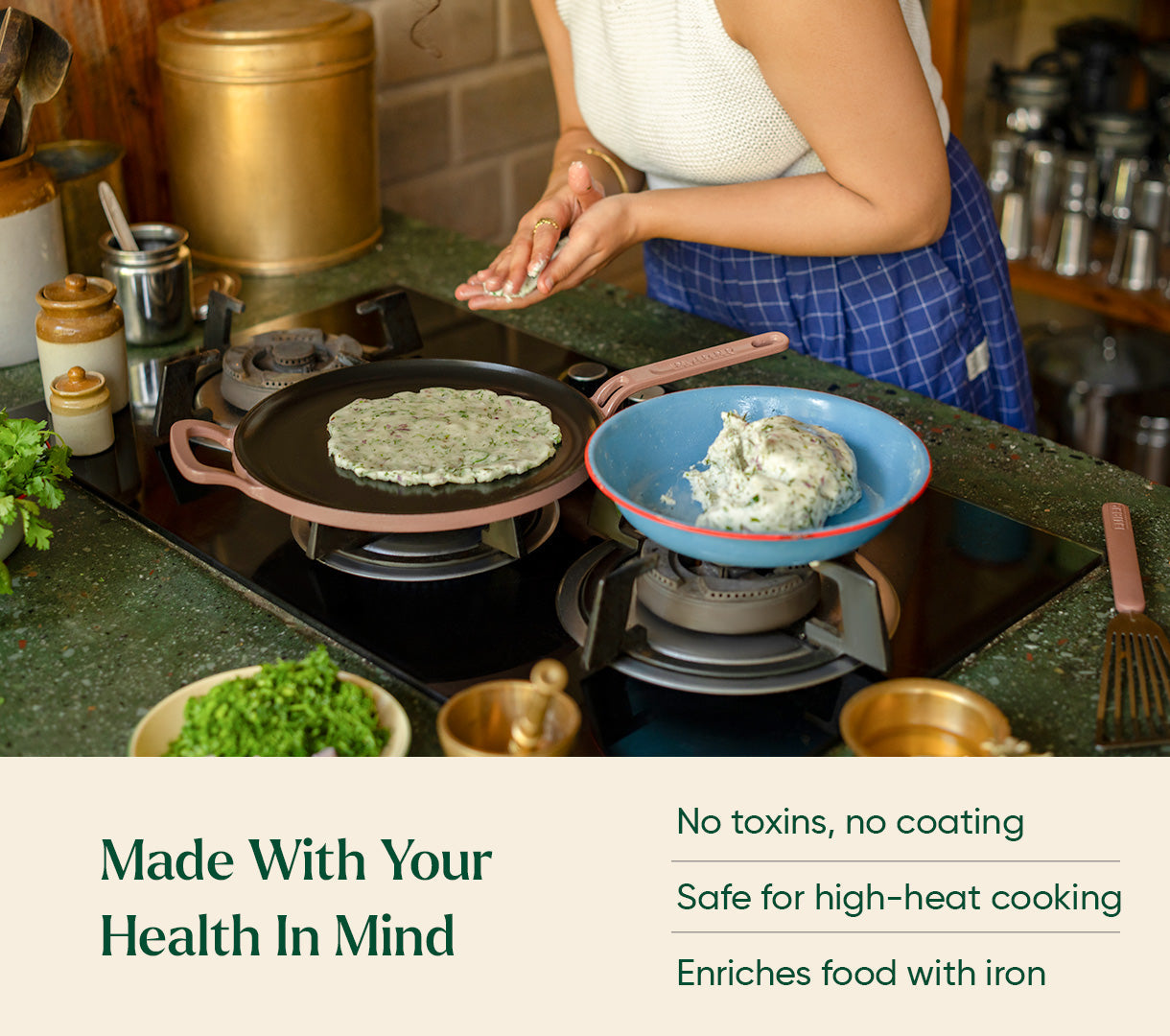 Pre-Seasoned Tawa 27 cm - Jaipur Terracotta