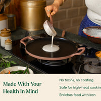 Pre-Seasoned Tawa 30 cm - Jaipur Terracotta