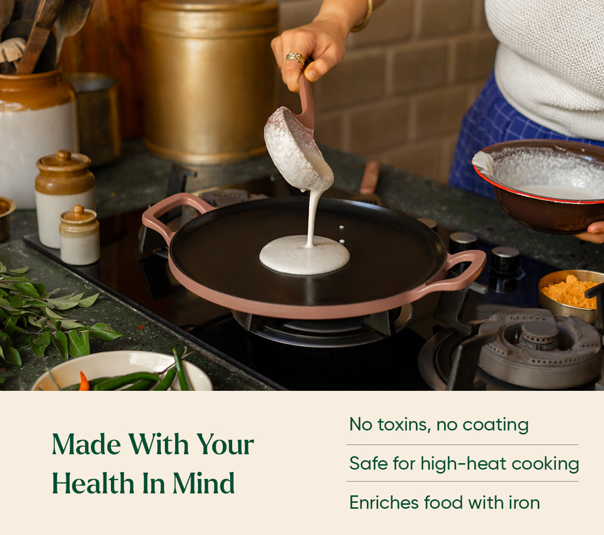 Pre-Seasoned Tawa 30 cm - Jaipur Terracotta