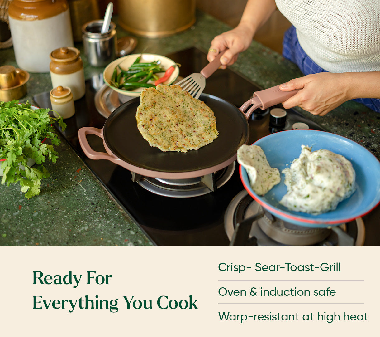 Pre-Seasoned Tawa 27 cm - Jaipur Terracotta