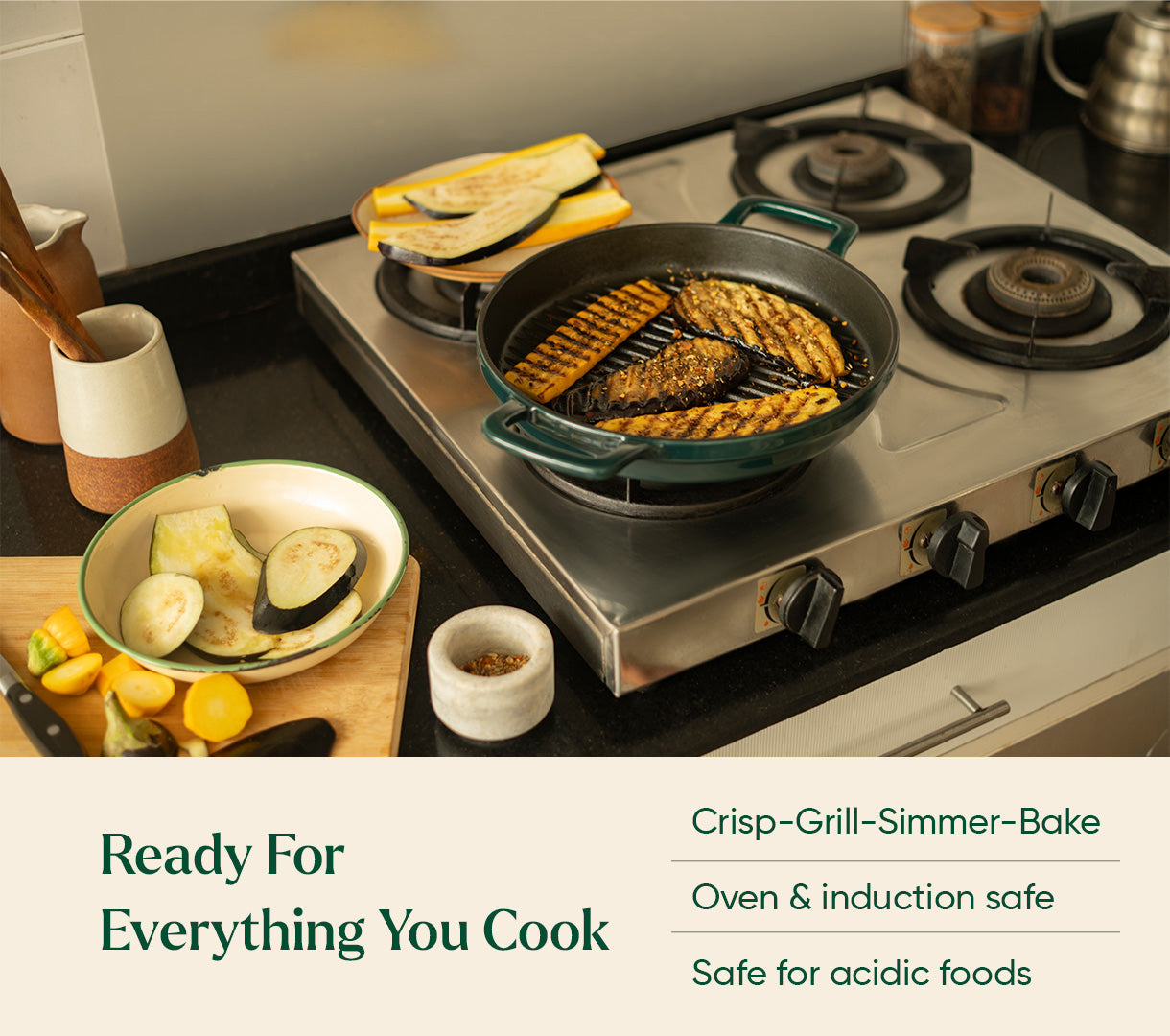 TitaniumClad™ Cast Iron Trio - Teal