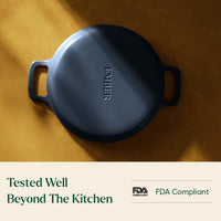 Pre-Seasoned Cast Iron Grill Pan 27cm - Nilgiri Blue