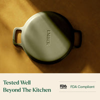 Pre-Seasoned Cast Iron Grill Pan 27cm - Coorg Green