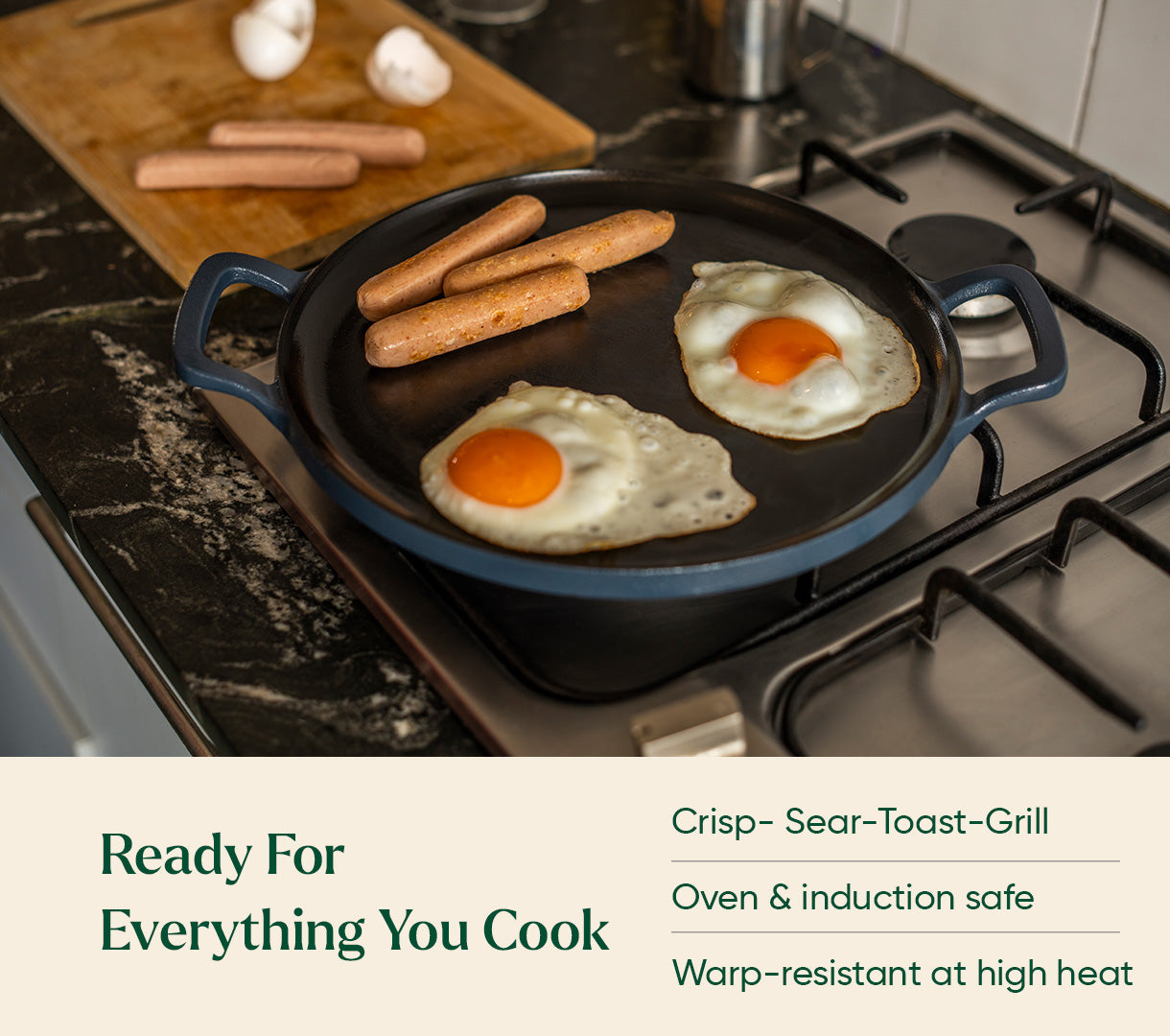 Pre-Seasoned Tawa 30 cm - Nilgiri Blue