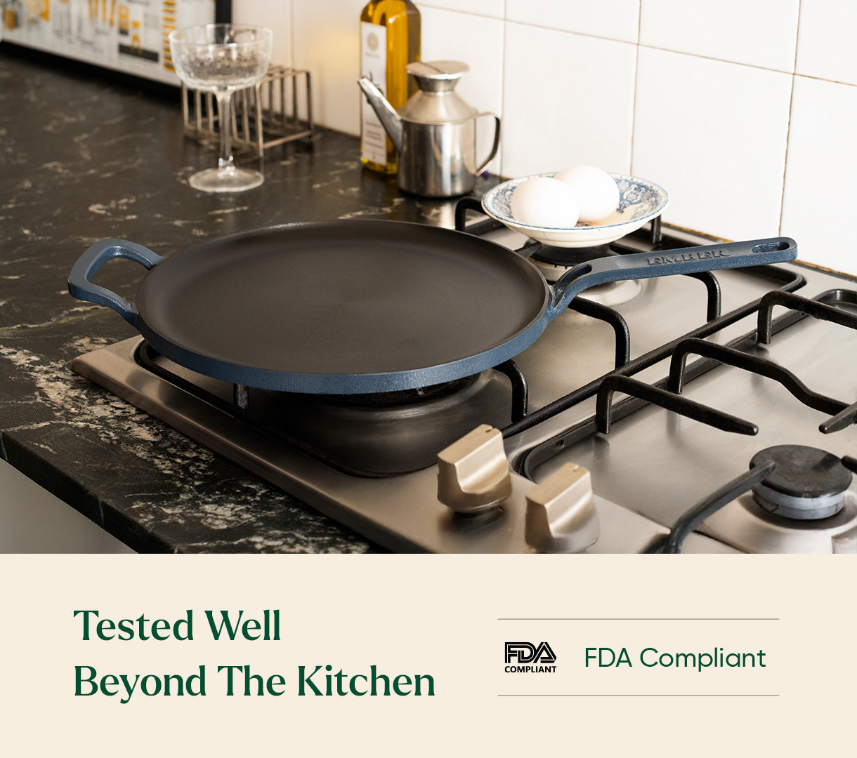 Pre-Seasoned Tawa 27 cm - Nilgiri Blue