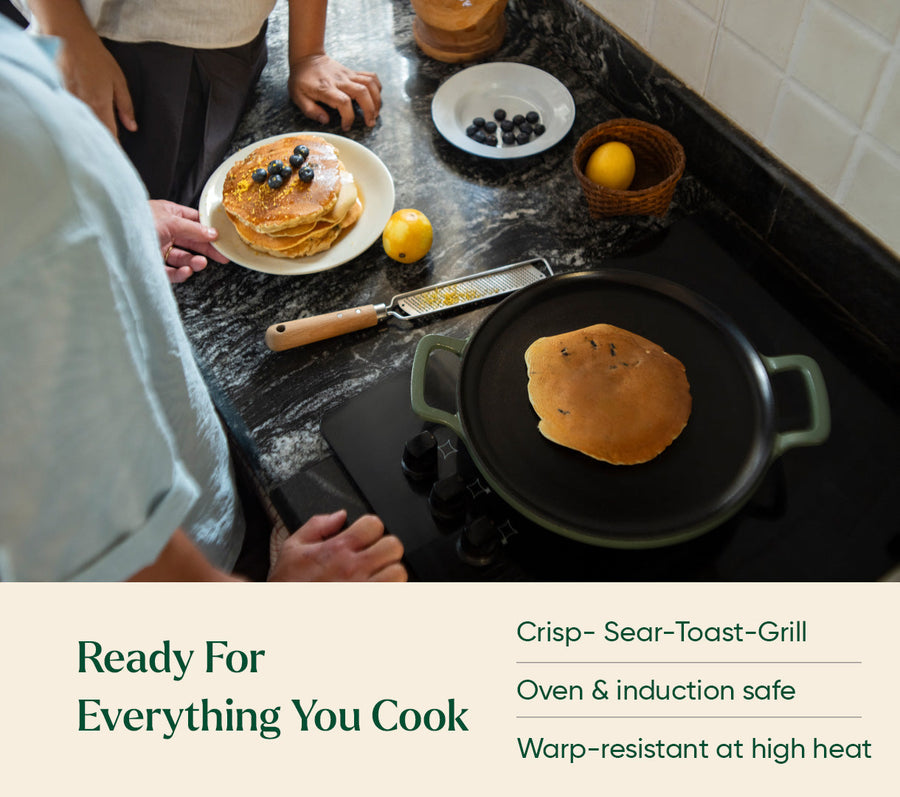 Pre-Seasoned Tawa 30 cm - Coorg Green