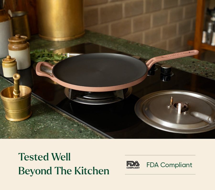 Pre-Seasoned Tawa 27 cm - Jaipur Terracotta