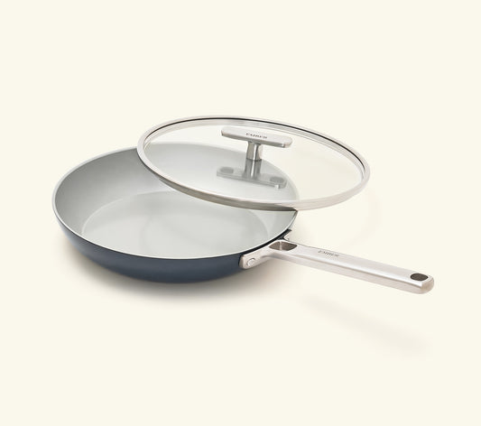 Frypan 24cm with glass lid - Nilgiri Blue