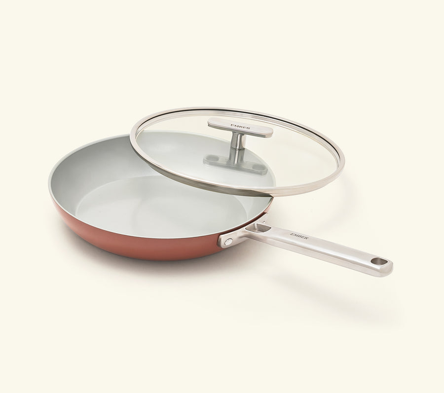 Frypan 24cm with glass lid - Jaipur Terracotta