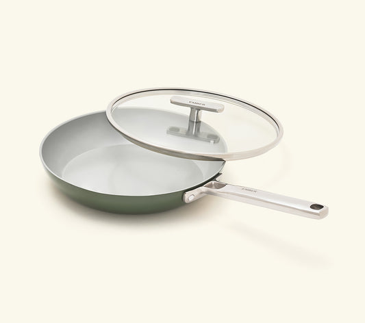 Frypan 24cm with glass lid - Coorg Green
