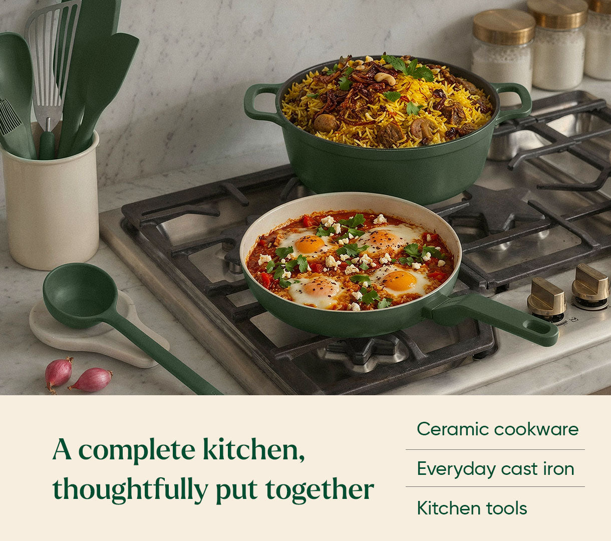 The Ember Kitchen Set - Coorg Green