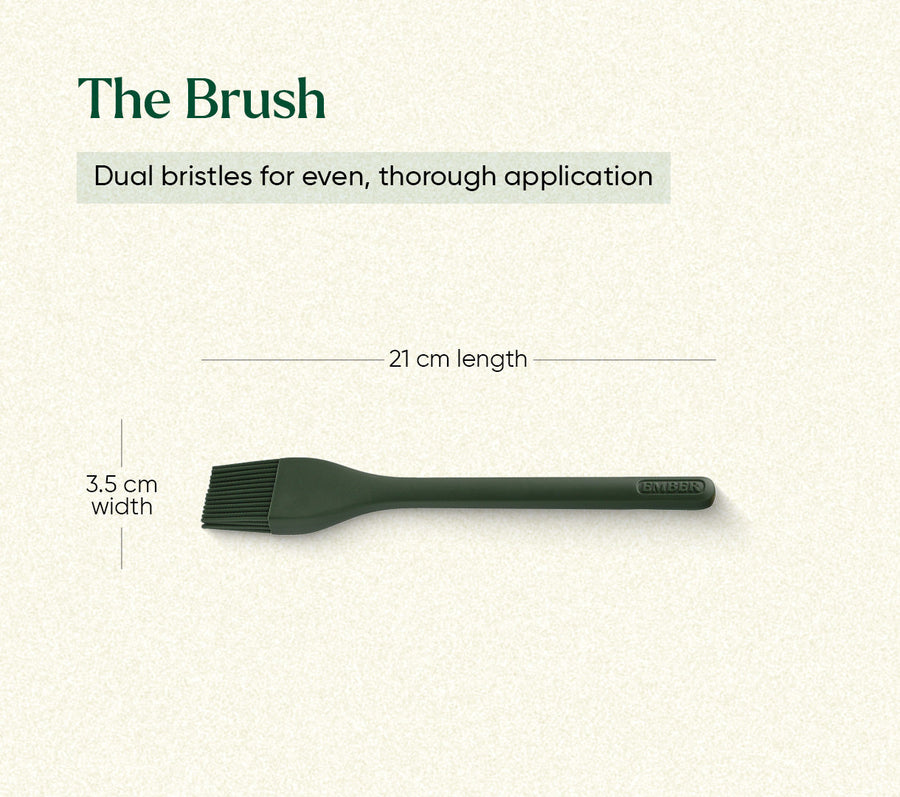 Set of 5 (Ladle, Brush, Flip, Stir, Scrape) - Coorg Green