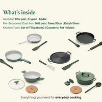 The Ember Kitchen Set - Coorg Green