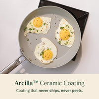 Frypan 24cm with glass lid - Himalayan Mist