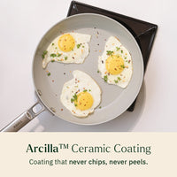 Frypan 24cm with glass lid - Coorg Green