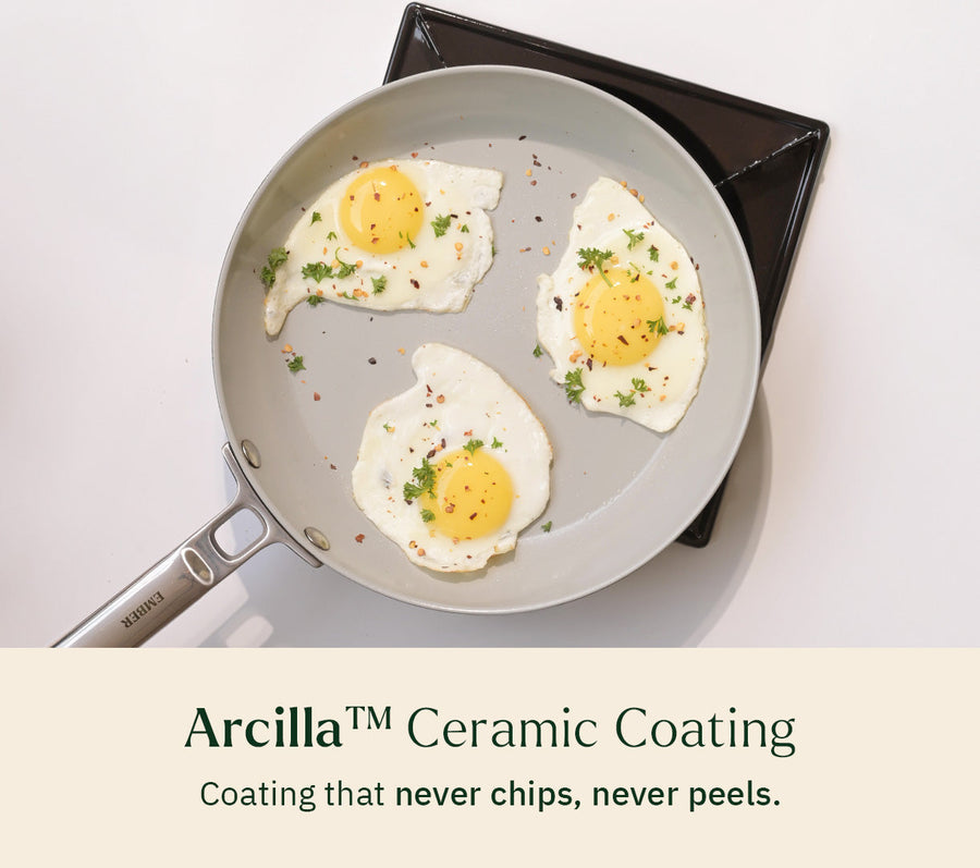 Frypan 24cm with glass lid - Coorg Green