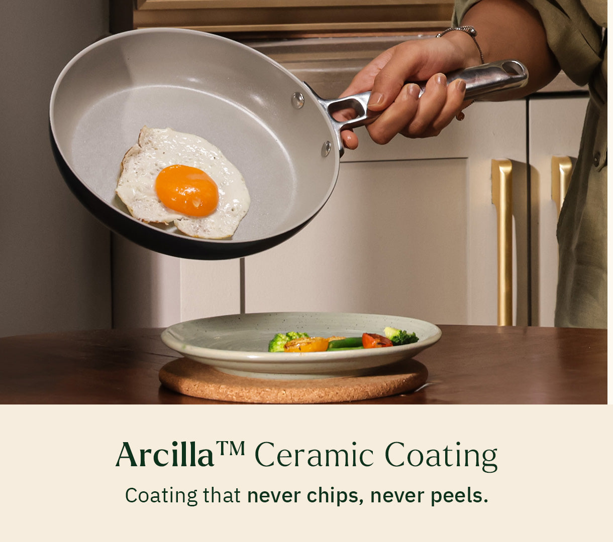 Frypan 24cm with glass lid - Nilgiri Blue