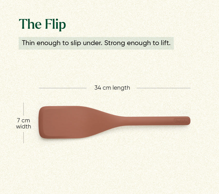 Set of 7 (Ladle, Brush, Flip, Stir, Scrape, Tong, Fish Spatula) - Jaipur Terracotta