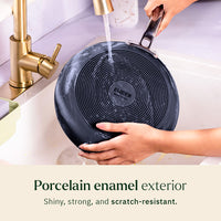 Frypan 24cm with glass lid - Nilgiri Blue