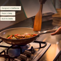 Frypan 24cm with glass lid - Jaipur Terracotta