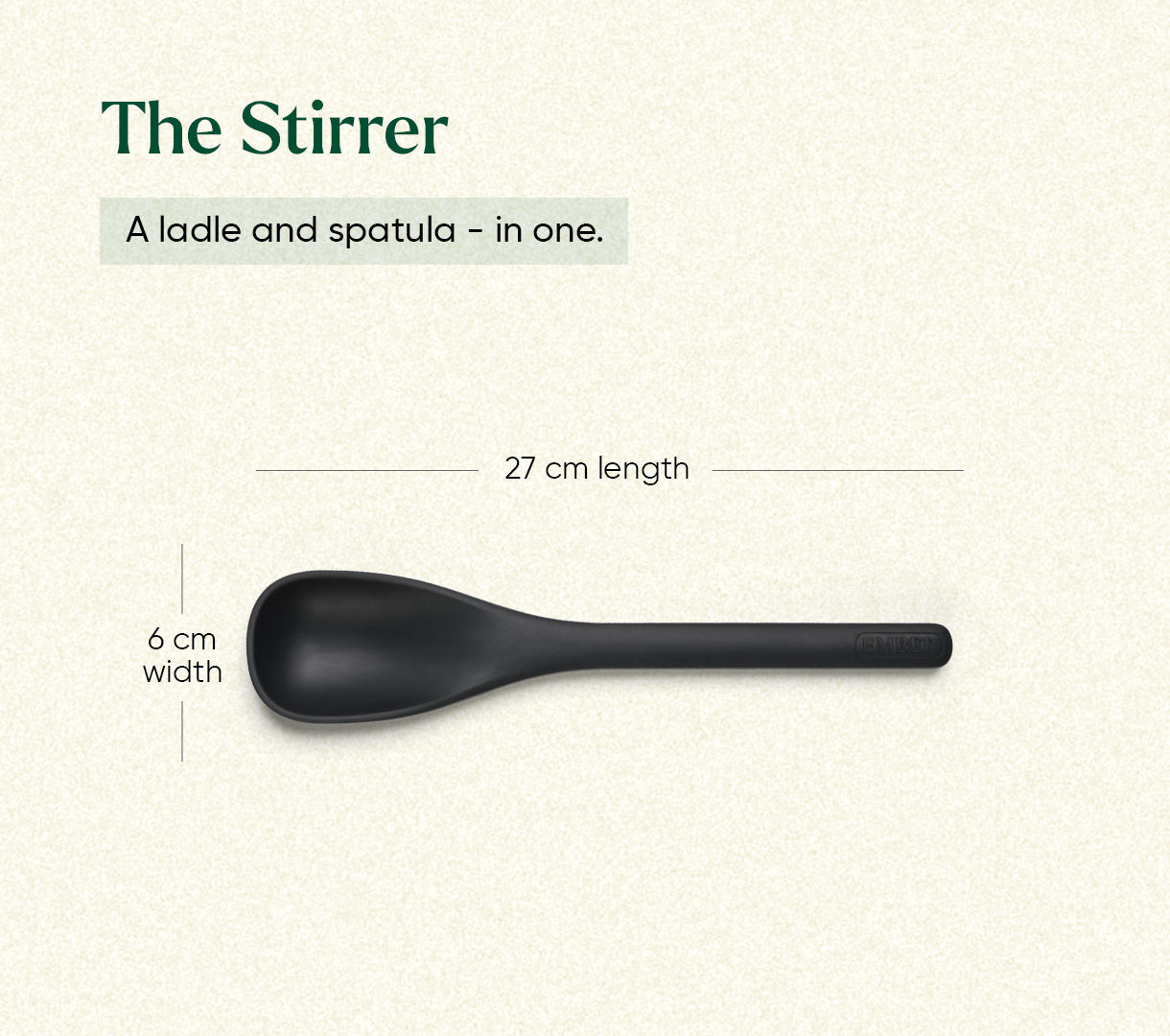 Ember Stir + Flip + Scraper - Black