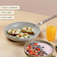 Frypan 24cm with glass lid - Himalayan Mist