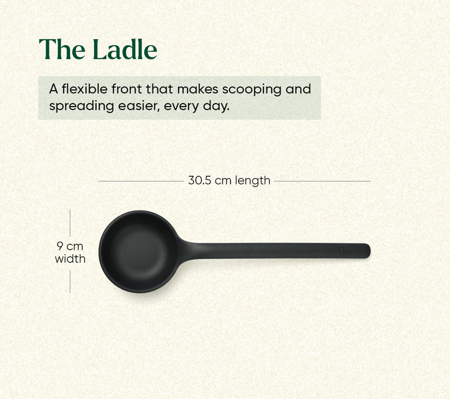 Set of 5 (Ladle, Brush, Flip, Stir, Scrape) - Black